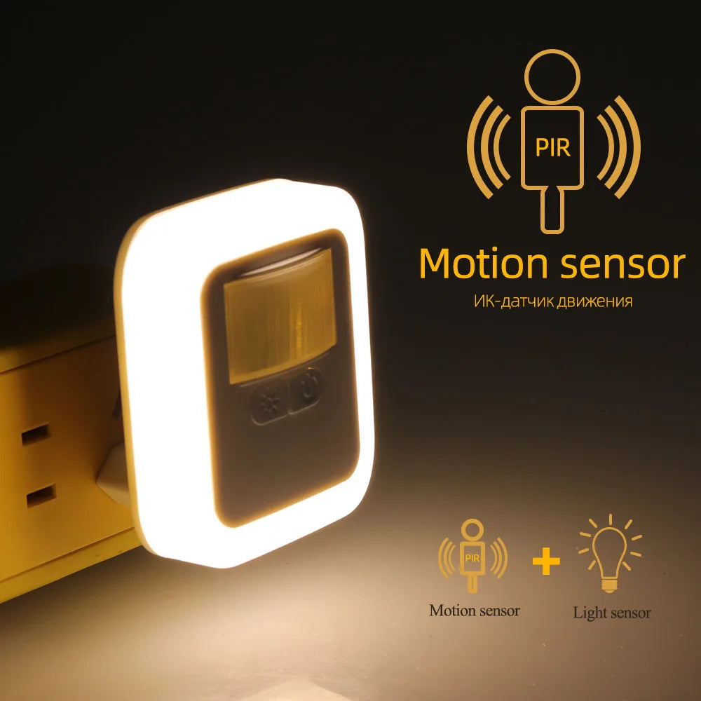 Led Motion Sound Sensor Night Light Bedroom Decor Lamp Home Staircase Closet Aisle Decorative Night Lamp Christmas Kids Gifts