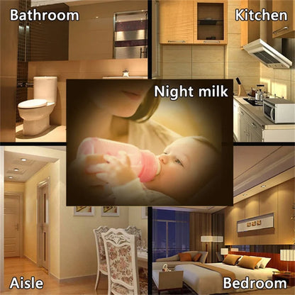 Led Motion Sound Sensor Night Light Bedroom Decor Lamp Home Staircase Closet Aisle Decorative Night Lamp Christmas Kids Gifts