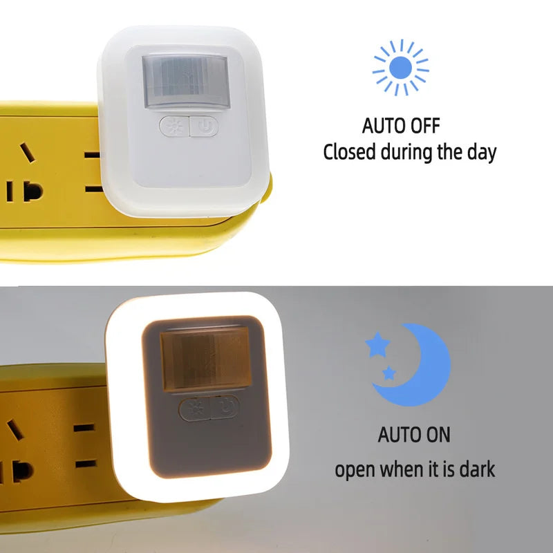 Led Motion Sound Sensor Night Light Bedroom Decor Lamp Home Staircase Closet Aisle Decorative Night Lamp Christmas Kids Gifts